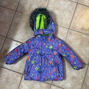 Kamik 3T waterproof winter coat detachable fur lined hood LIKE NEW